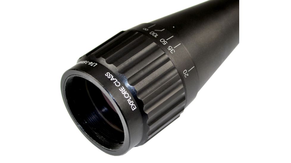 Sniper 4-16x40mm Rifle Scope w/ Front AO Adjustment, QTA W/E, RGB Tri-Illumination Mil Dot, Black LT4-16X40AOL
