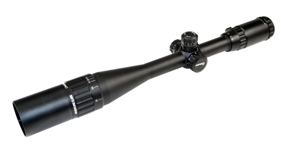 Sniper 4-16x40mm Rifle Scope w/ Front AO Adjustment, QTA W/E, RGB Tri-Illumination Mil Dot, Black LT4-16X40AOL