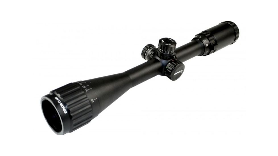 Sniper 4-16x40mm Rifle Scope w/ Front AO Adjustment, QTA W/E, RGB Tri-Illumination Mil Dot, Black LT4-16X40AOL