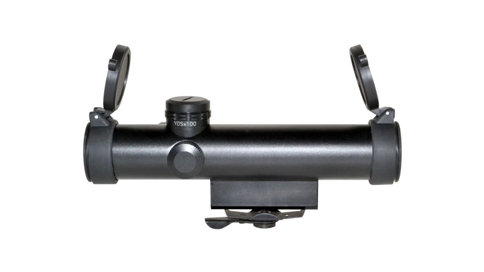 Sniper Grunt 4x20mm Compact Rifle Scope w/ AR Carry Handle Mount, Dual Illumination Duplex Mil-Dot Reticle, 34mm Tube, Black LT4X20L