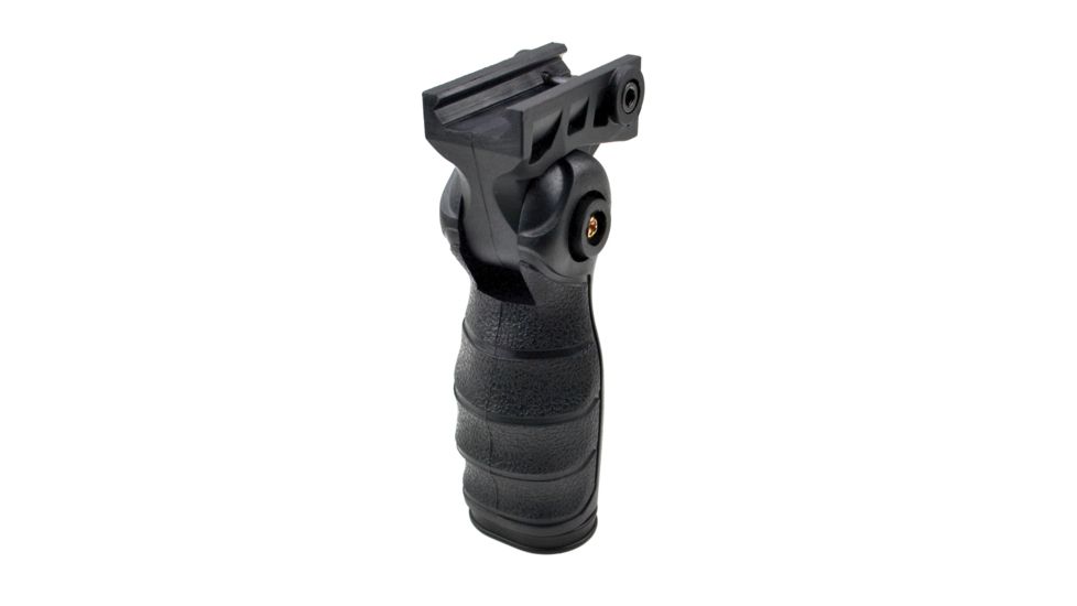 Sniper 5 Position Folding Foregrip Grip w/ Storage, Molded Finger Grooves, Polymer, Black GP08