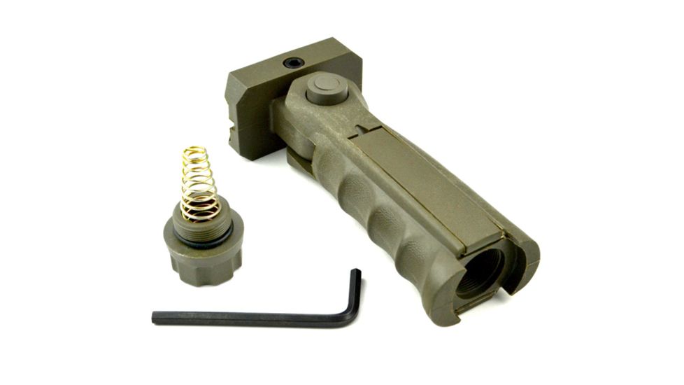 Sniper 5 Positions Tactical Firearm Grip Short Front Holder w/ Compartment, Green GP02-G