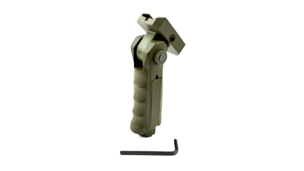 Sniper 5 Positions Tactical Firearm Grip Short Front Holder w/ Compartment, Green GP02-G