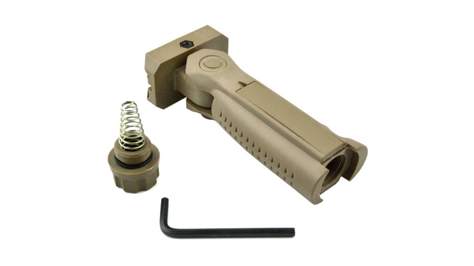 Sniper 5 Positions Tactical Firearm Grip Short Front Holder w/ Compartment, Tan GP02-T