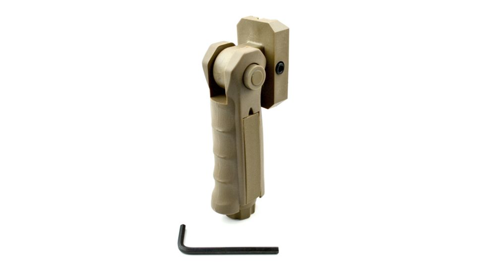 Sniper 5 Positions Tactical Firearm Grip Short Front Holder w/ Compartment, Tan GP02-T