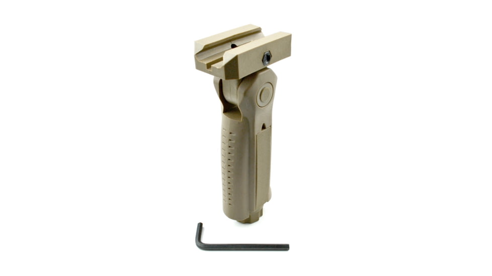 Sniper 5 Positions Tactical Firearm Grip Short Front Holder w/ Compartment, Tan GP02-T