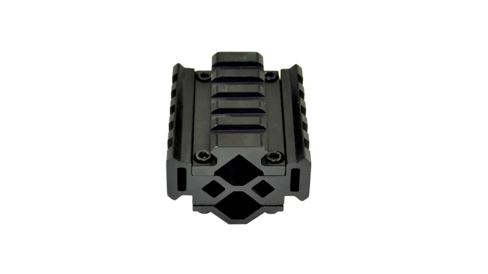 Sniper 5 Slot Barrel Mount w/ Laser / Flashlight Mount, Black, Clamping Range: Diameter .51 in - .78 in MBR05