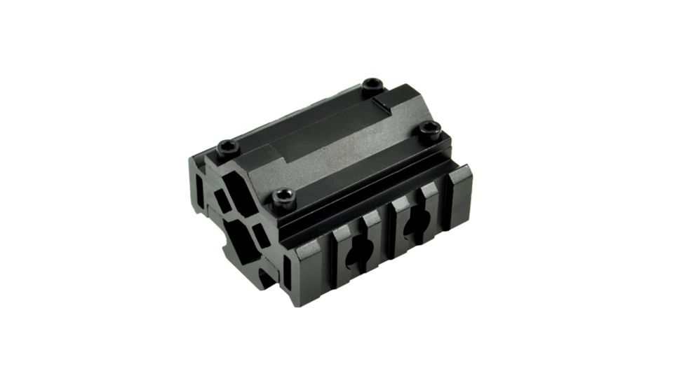 Sniper 5 Slot Barrel Mount w/ Laser / Flashlight Mount, Black, Clamping Range: Diameter .51 in - .78 in MBR05