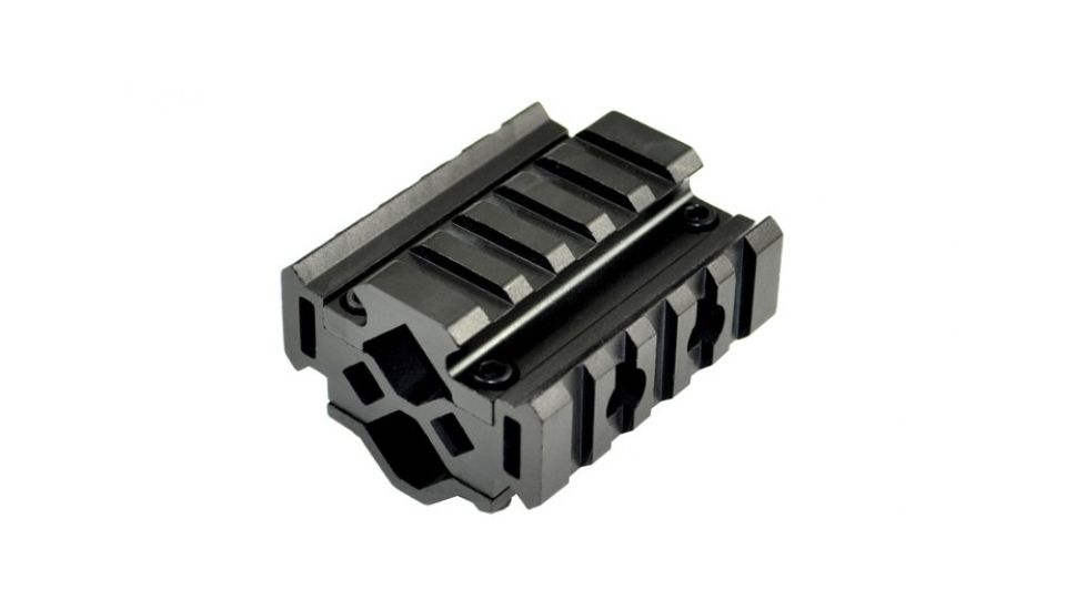 Sniper 5 Slot Barrel Mount w/ Laser / Flashlight Mount, Black, Clamping Range: Diameter .51 in - .78 in MBR05