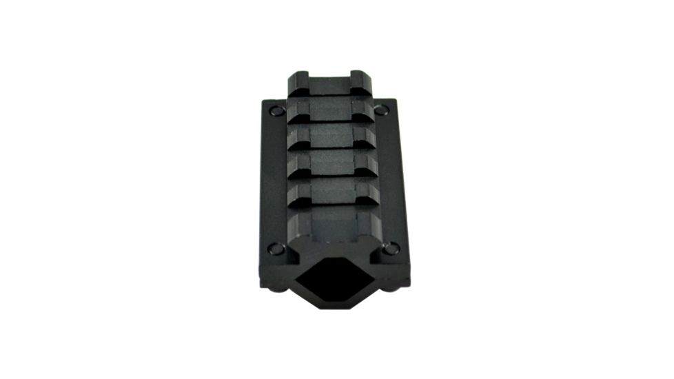 Sniper 5 Slot Tactical Rail Barrel Mount for 0.51 in - 0.78 in, Picatinny / Weaver Rail, Black MBR5S