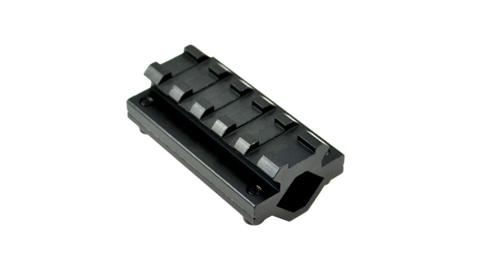 Sniper 5 Slot Tactical Rail Barrel Mount for 0.51 in - 0.78 in, Picatinny / Weaver Rail, Black MBR5S