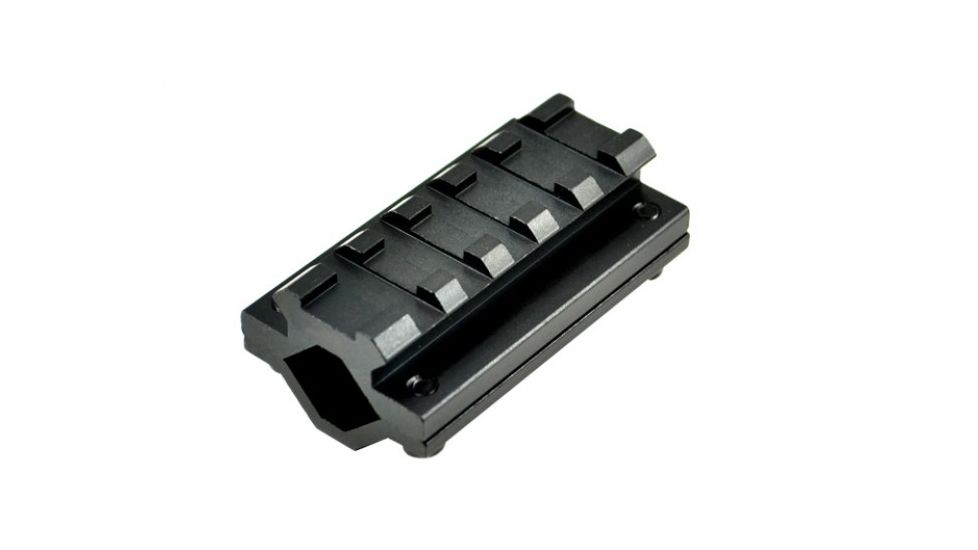 Sniper 5 Slot Tactical Rail Barrel Mount for 0.51 in - 0.78 in, Picatinny / Weaver Rail, Black MBR5S