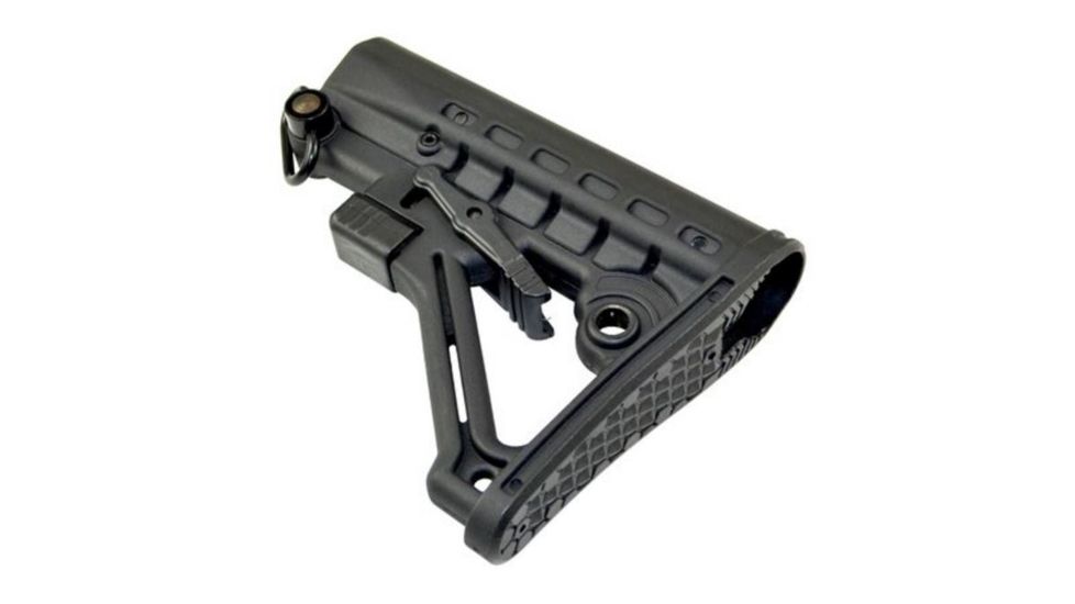 Sniper Advanced Carbine Military Spec. Deluxe Style Collapsible Buttstock, Black, Medium AAST06
