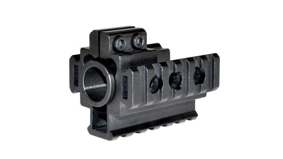 Sniper AR-15 4/15 Tri Rail Barrel Mount for Front Sight Attachment, Picatinny, Aluminum, Matte Black MBRTR
