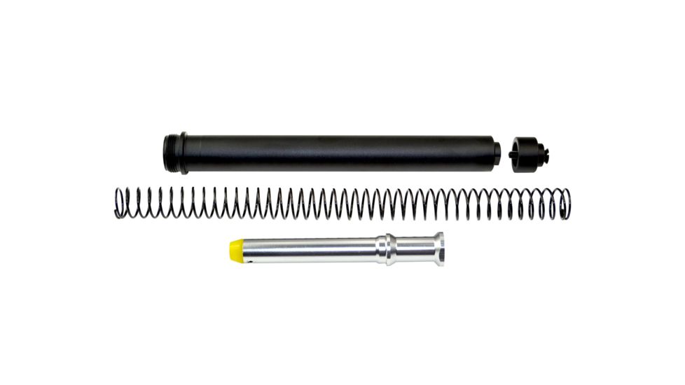 Sniper AR-15 A2 Rifle Buffer Tube Kit, Receiver Extension Tube, Recoil Buffer, Buffer Spring, Buttstock Spacer, Buttstock Screw, Black/Silver AS5P04, EDEMO1