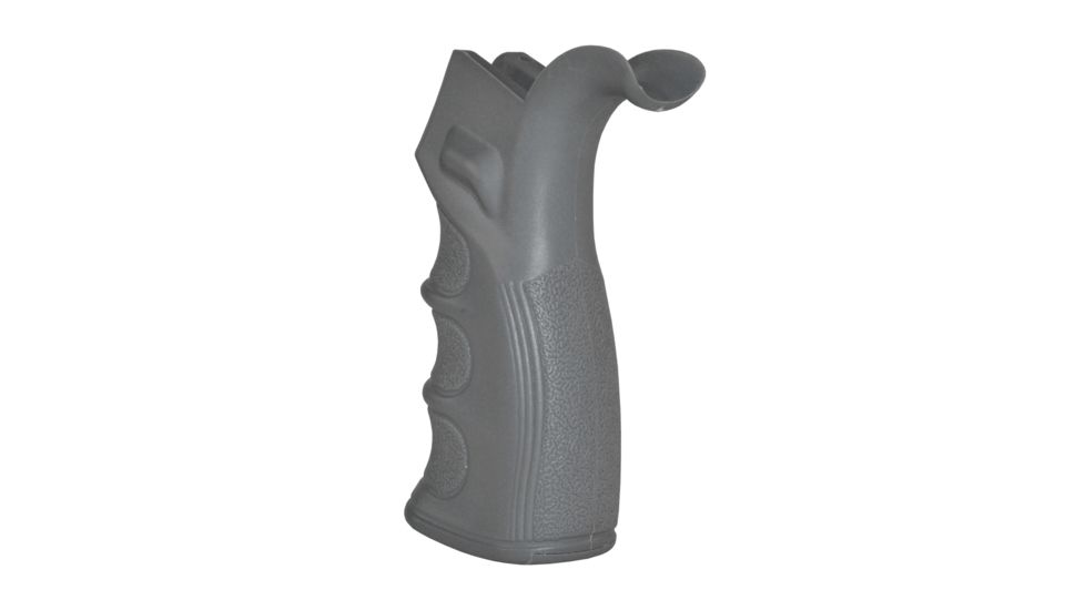 Sniper AR-15 Rear Pistol Grip, Beavertail Design, Molded Finger Grooves, Grey GP20-GREY