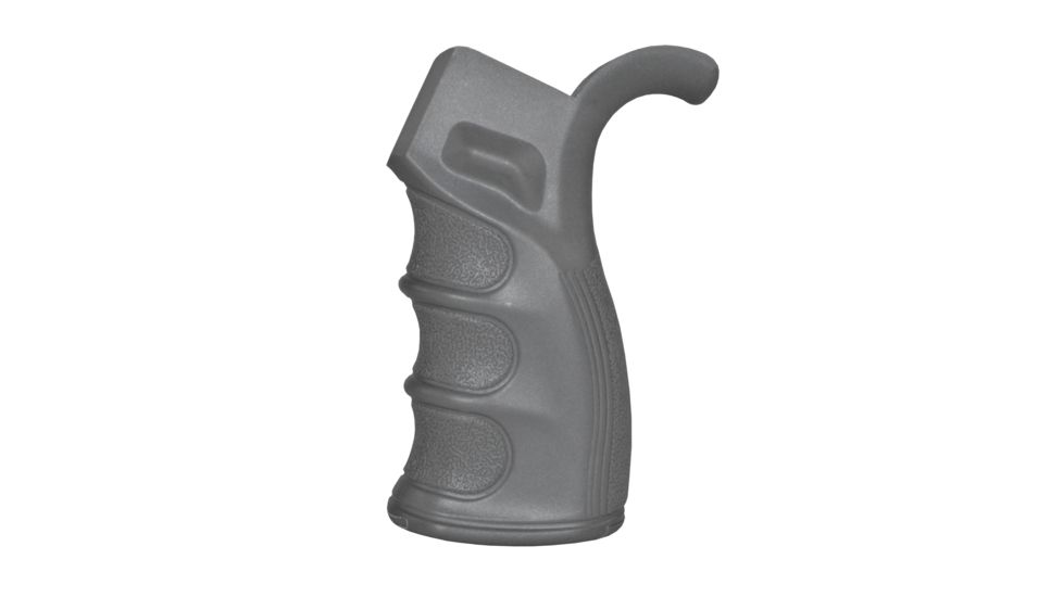 Sniper AR-15 Rear Pistol Grip, Beavertail Design, Molded Finger Grooves, Grey GP20-GREY