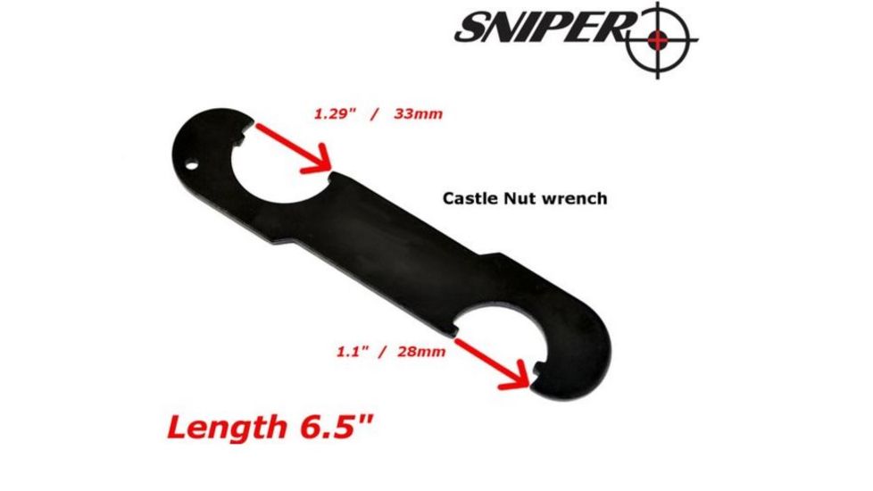 Sniper AR-15 STOCK COMBO WRENCH TOOL, Black, 16cm x 4cm x 0.3cm ARTL03