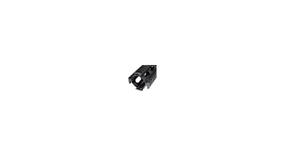 Sniper AR .308 2 Piece Drop-In Quad Rail Handguard, 8.75in, Round End Cap, DPMS Low Profile Pattern, Mid-Length, Black M38ML-A