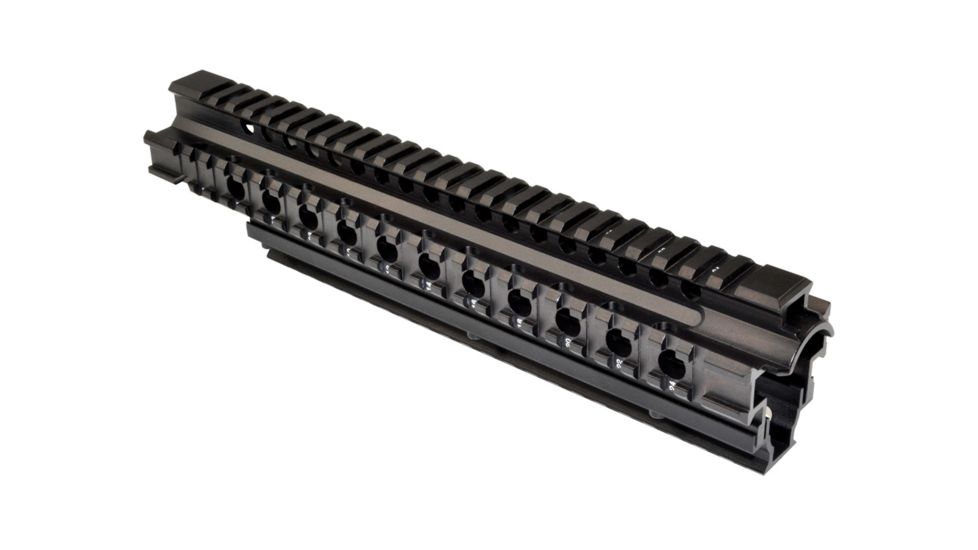 Sniper AR Style 2 Piece Front End Rail Length, FN/FAL Tri Rail Handguard, Black, Large MHGQF