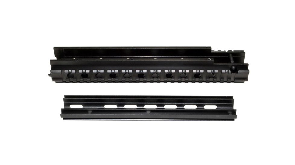 Sniper AR Style 2 Piece Front End Rail Length, FN/FAL Tri Rail Handguard, Black, Large MHGQF