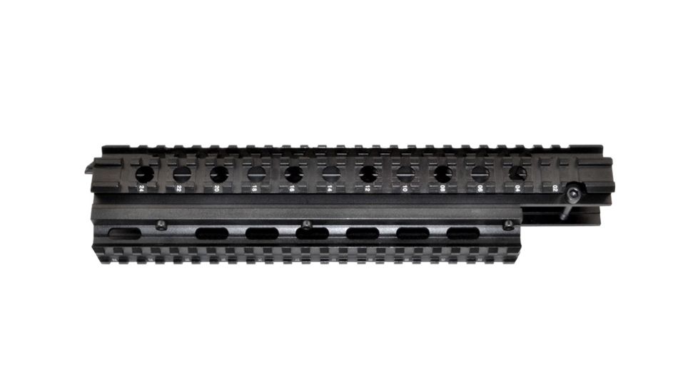 Sniper AR Style 2 Piece Front End Rail Length, FN/FAL Tri Rail Handguard, Black, Large MHGQF