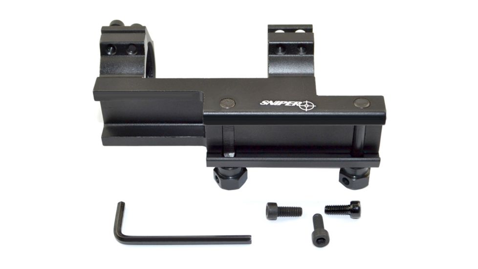 Sniper Cantilever Rifle Scope Rings w/ Integral Mount, Black, 30mm Diameter PT-30EX43