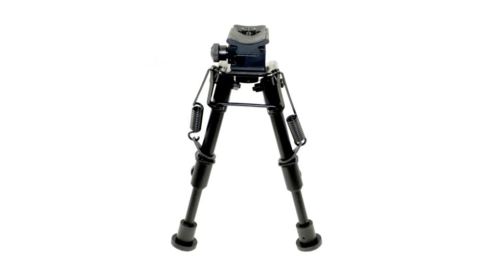 Sniper Compact Precision Bipod w/ Spring Loaded Legs, Black, Adjustable Height 6.2 - 8.7 in BP07
