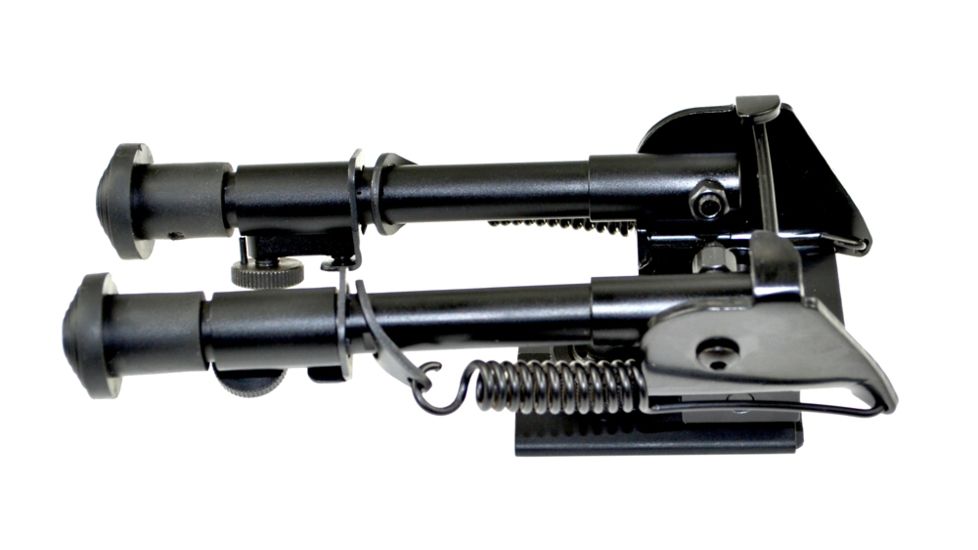Sniper Compact Precision Bipod w/ Spring Loaded Legs, Black, Adjustable Height 6.2 - 8.7 in BP07