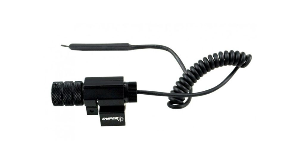 Sniper Compact Tactical Adjustable Red Laser Sight, Black, Small LSR01