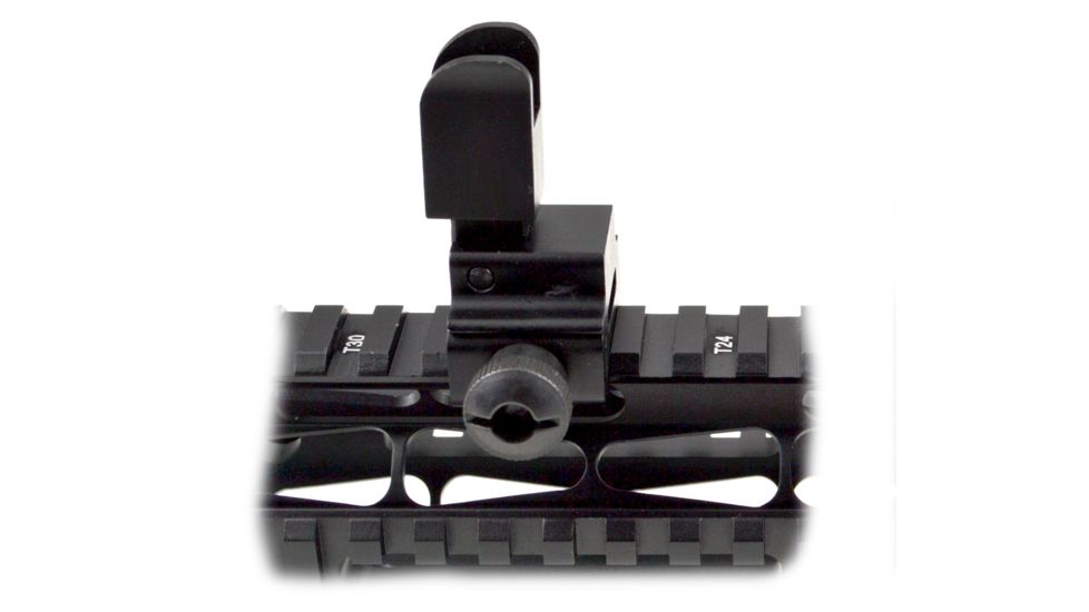 Sniper Top Mounted Deployable Front and Rear Sight, Gas Block Level Front Sight Height, Black, MFLFS01+MFLRS01