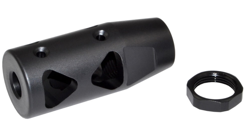 Sniper Grunt .223/5.56 Competition Grade Muzzle Brake, AR-15, 1/2x28, Steel, Black, MZ-10-01-B