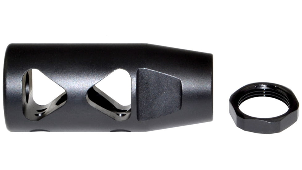 Sniper Grunt .223/5.56 Competition Grade Muzzle Brake, AR-15, 1/2x28, Steel, Black, MZ-10-01-B