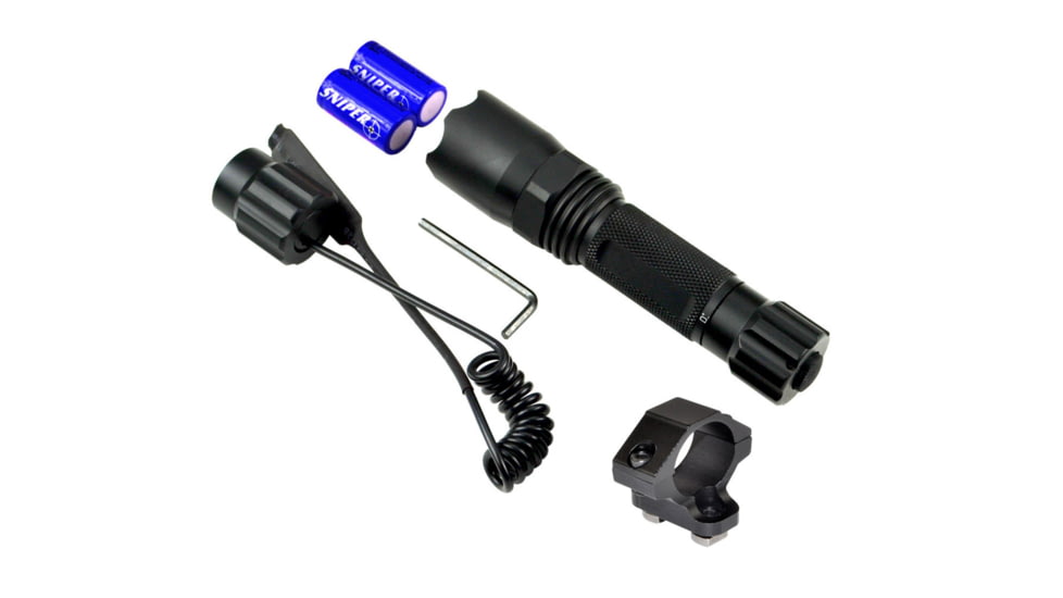 Sniper Grunt 260 Lumens Tac Flashlight with Remote Switch, M-LOK mount, Black, FLML02