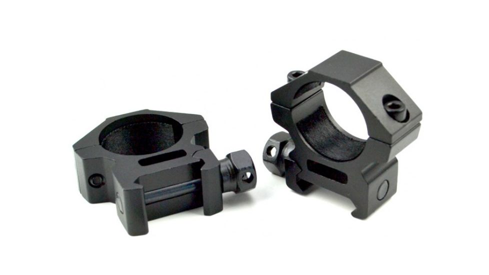 Sniper Low Profile Rifle Scope Rings, Picatinny Rail System, Black, 1 in Diameter PT-25L2