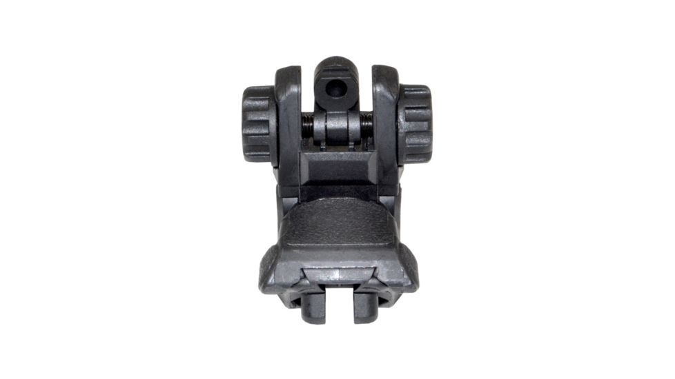 Sniper Tactical Smart Rear Flip Up, Push Down, Dual Aperture, Polymer, Black MFLRS05