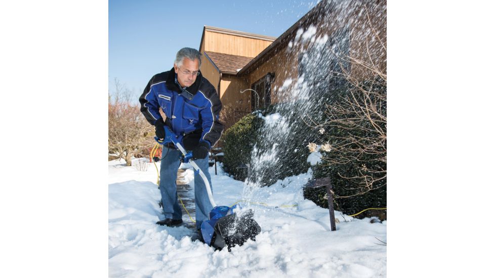 Snow Joe 11-Inch 10-Amp Electric Snow Shovel with Light, Blue 324E