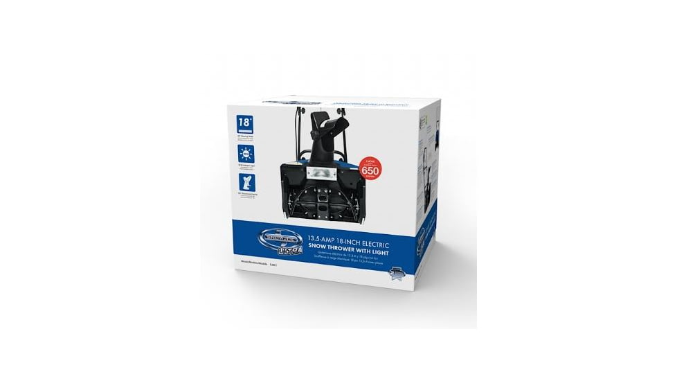 Snow Joe 18-Inch 13.5-Amp Electric Snow Thrower w/ Light, Blue SJ621
