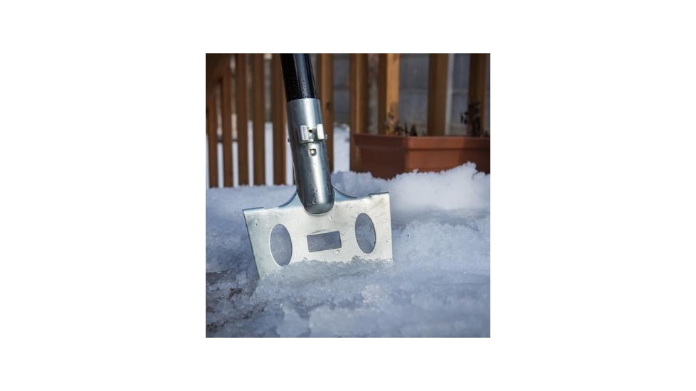 Snow Joe Edge 2-In-1 24-Inch Poly Blade Snow Pusher and Ice Chopper, Blue SJEG24
