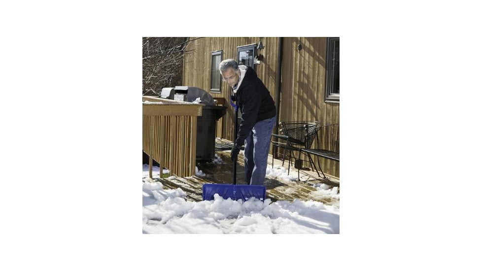 Snow Joe Edge 2-In-1 24-Inch Poly Blade Snow Pusher and Ice Chopper, Blue SJEG24