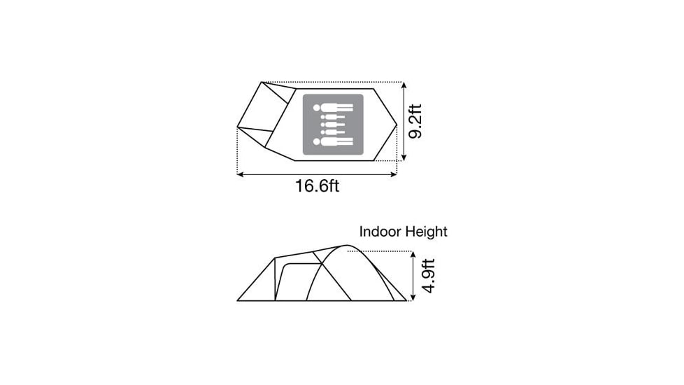 Snow Amenity Dome Medium in Ivory, 4-Person, SDE-001-IV-US