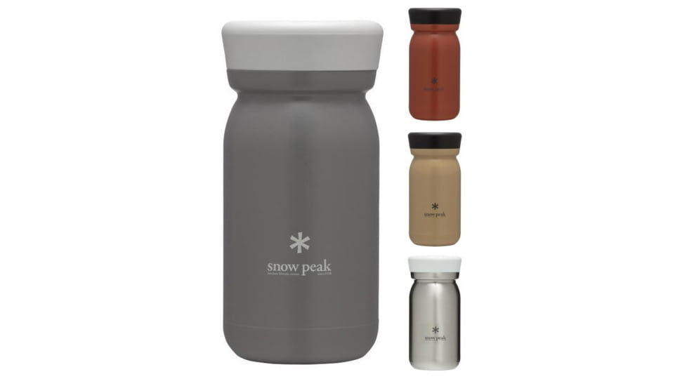 Snow Peak Stainless Vacuum Bottle MILK 350, Ash, Red Clay, Sand, Stainless Steel