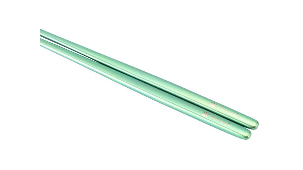 Snow Peak Anodized Titanium Chopsticks, Green, SCT-115-GR