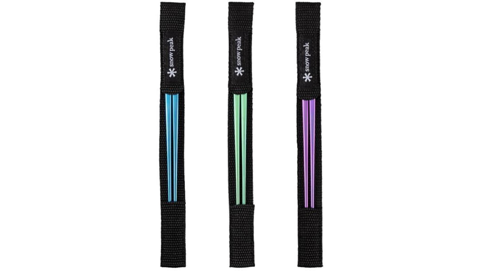 Snow Peak Anodized Titanium Chopsticks, Green, SCT-115-GR
