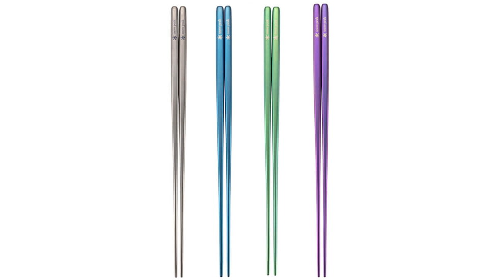 Snow Peak Titanium Chopsticks, Blue, Green, Purple, Titanium