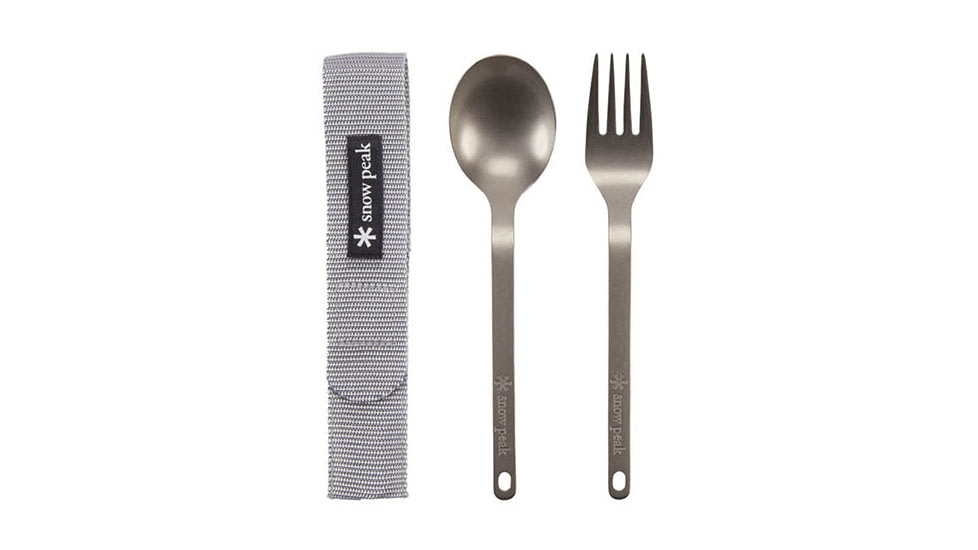 Snow Peak Titanium Fork And Spoon Set, One Size, SCT-002