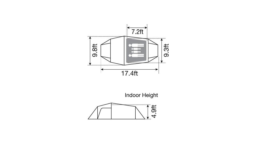Snow Peak Vault in Ivory Dome Tent, 4-Person, SDE-080-IV-US