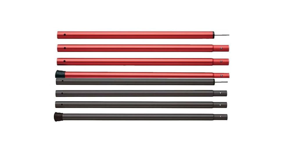 Snow Peak Wing Pole, Red, Silver