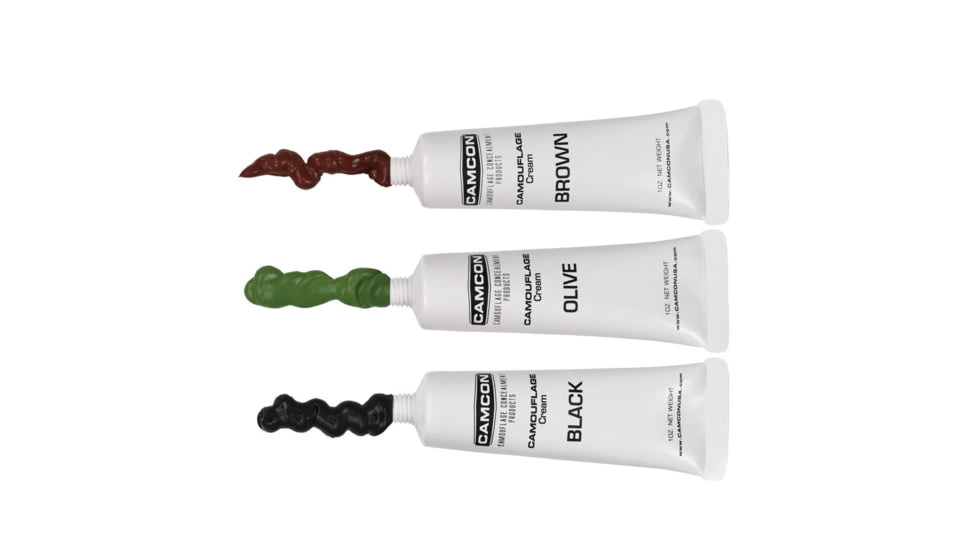 SnugPak Camcon Camouflage Cream Squeeze Tube Make-Up Kit, Olive, Black &amp; Brown, 61320