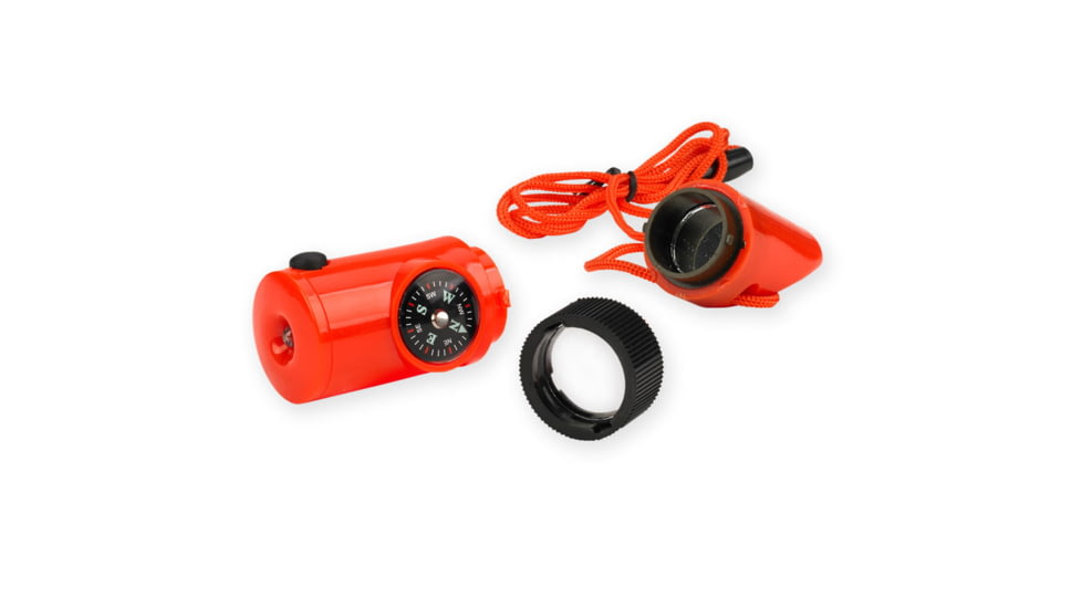 SnugPak Ndur 7 In 1 Survival Whistle, Orange, 23035